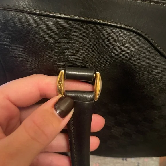 Vintage Black Gucci Boston Bag - Picture 9 of 16
